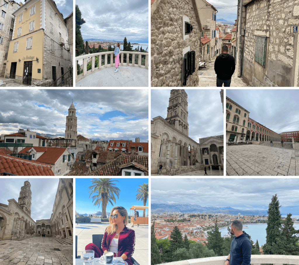 Scenic city views around Split Croatia